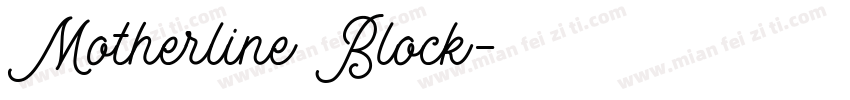 Motherline Block字体转换